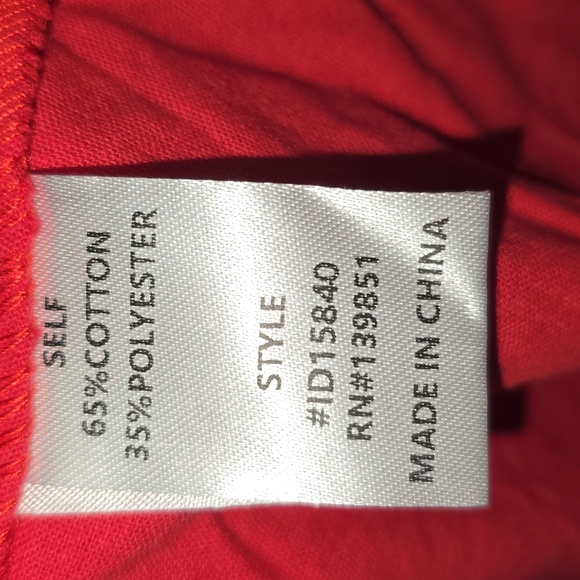 Oddy Red Cotton Polyester Elastic Bust Midi Apron Dress Womens Size Large NWT - Picture 4 of 11